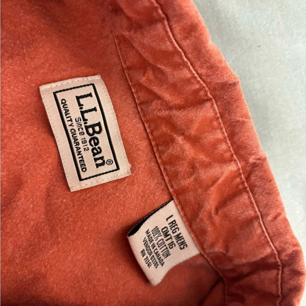 L.L. Bean Red Button-Up Shirt - Picture 3 of 3